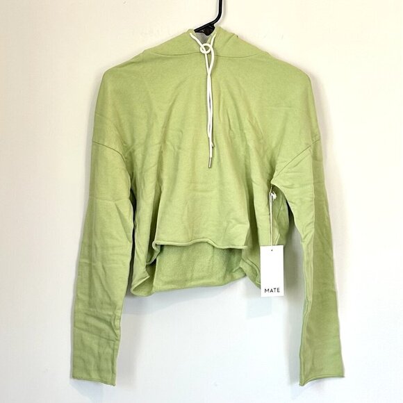 NWT MATE the Label Green Organic Terry Crop Hoodie - Small - Picture 2 of 8
